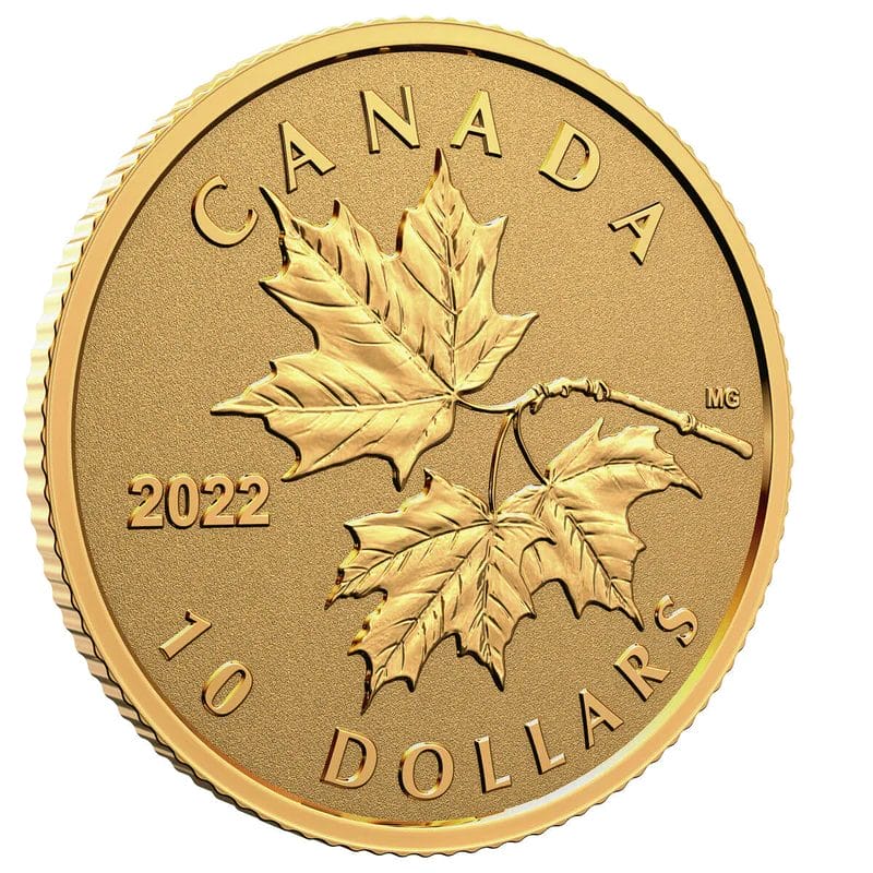 2022 $10 Everlasting Maple Leaf Pure Gold Coin (1.58 grams)