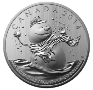 2014 $20 for $20 Snowman Silver Coin - 9999