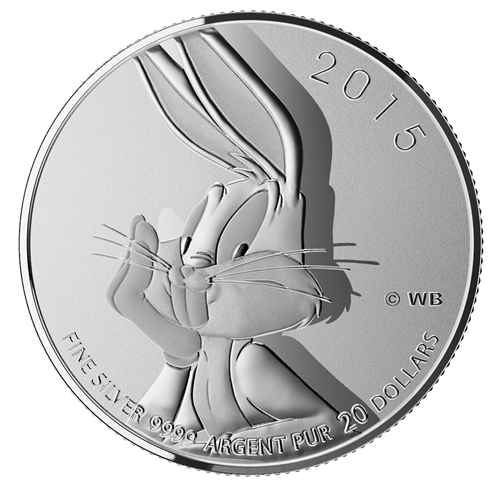 2015 $20 Looney Tunes Bugs Bunny™ Silver Coin