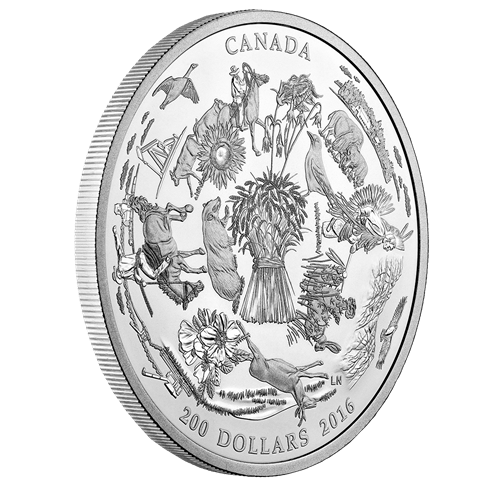 2016 $200 Vast Prairies Silver Coin