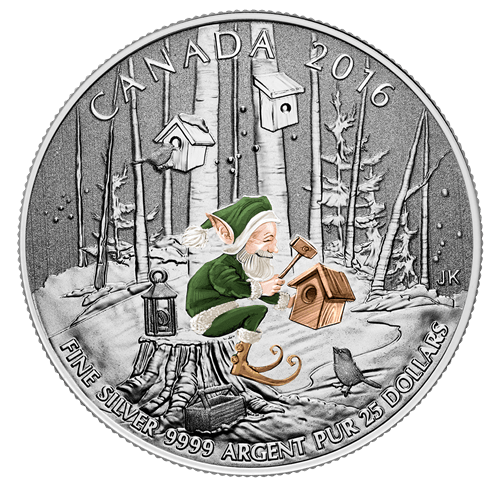 2016 $25 For $25Woodland Elf Silver Coin - 9999