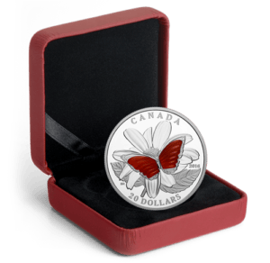 2016 $20 The Colourful Wings of a Butterfly Silver Coin