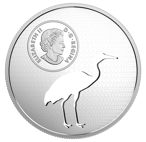 2017 $30 Whooping Crane Silver Coin (Endangered Animal Cutout)