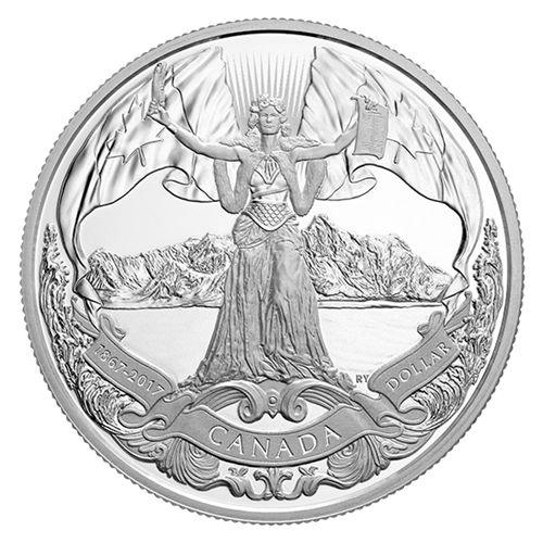 2017 $1 150th Anniversary of Canadian Confederation Silver Coin - 9999
