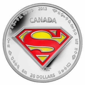 2013 $20 Superman The Shield Silver Coin - 75th Anniversary of Superman™ - no box