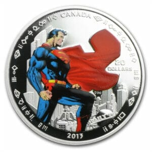 2013 $20 75th Anniversary of Superman Man of Steel Silver Coin (no box)