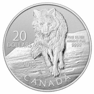2013 $20 For $20 Wolf Silver Coin - 9999