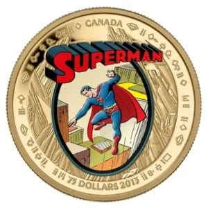 2013 $75 Superman Gold Coin The Early Years 14 kt