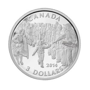 2014 $3 Wait for me, Daddy Silver Coin - 9999
