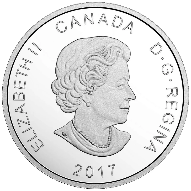 2017 $20 Glistening North: The Polar Bear With Genuine Diamonds Silver Coin - 9999