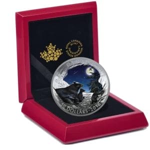 2018 $50 Moonlit Tranquility - Nature's Light Show Pure Silver Coin