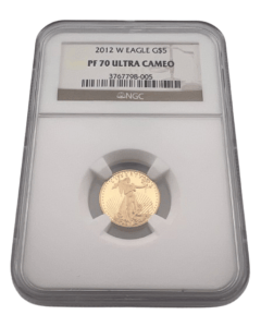 2012 W $5 American Eagle Gold Coin PF70