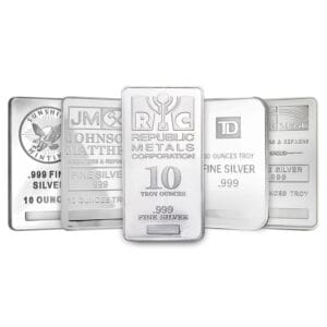 10 oz Silver Bars Assorted