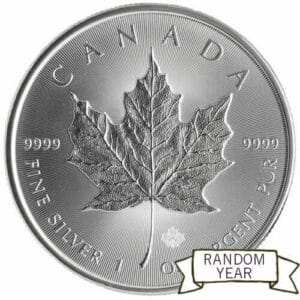 1 oz Silver Maple Leaf Coins (Random Year)
