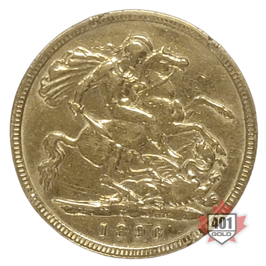 1896 Gold Queen Victoria Half Sovereign