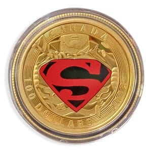 2014 $100 14kt Iconic Superman Gold Coin Reverse