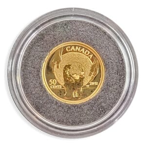 2012 50C The Cariboo Gold Rush, 150th Anniversary Pure Gold Coin Reverse
