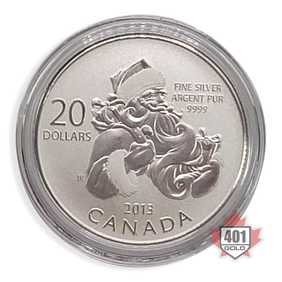 2013 $20 For $20 Santa Silver Coin