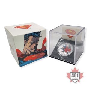 2013 $20 75th Anniversary of Superman Man of Steel Silver Coin
