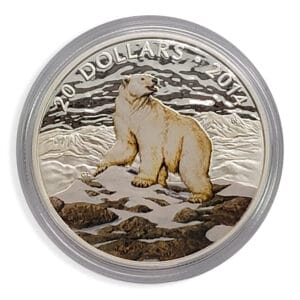 2014 $20 Iconic Polar Bear Silver Coin