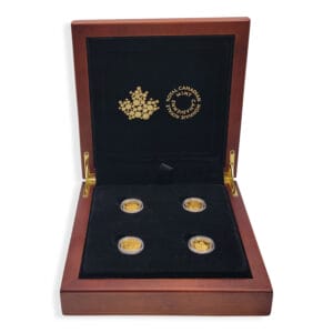 2014 1/10 oz O Canada Gold Coin Set (4 coins in display case)