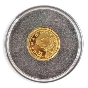 2015 25c Grizzly Bear Gold Coin Reverse
