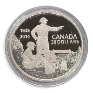 2014 $30 75th Anniversary of the Declaration of the Second World War Silver Coin