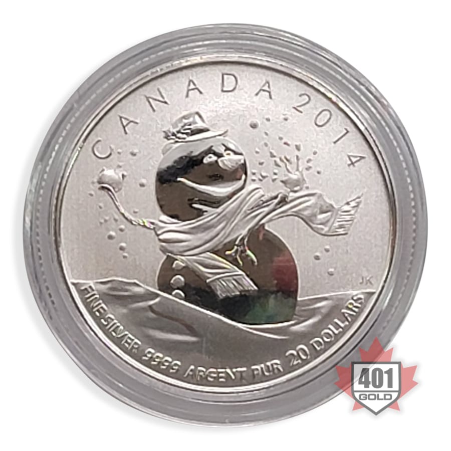 2014 $20 for $20 Snowman Silver Coin - 9999