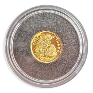 2015 25c Rock Rabbit Gold Coin Reverse