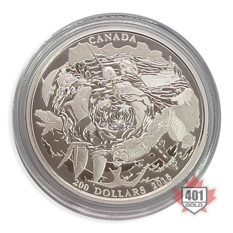 2015 $200 Coastal Waters of Canada Silver Coin