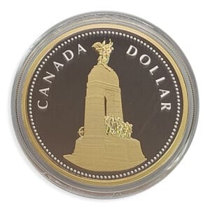 2018 Renewed Silver Dollar - The National War Memorial - 2 oz Gold Plated Pure Silver Coin