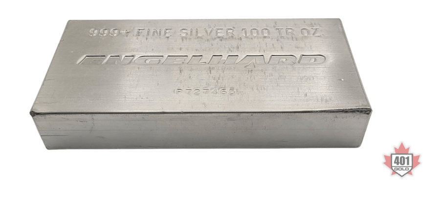 100 oz Silver Engelhard Bar 999+
