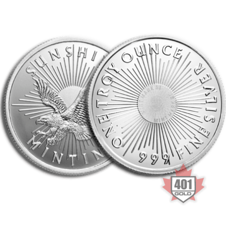 1 oz Sunshine Mint Silver Rounds