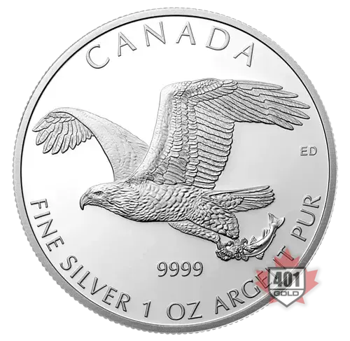 2014 $5 Soaring Bald Eagle Silver Coin - 9999