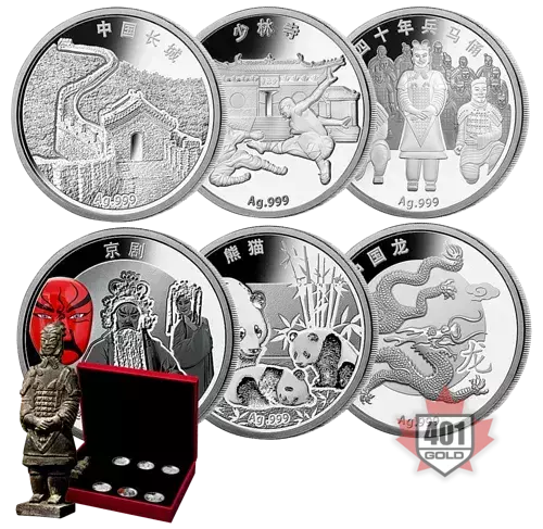 2015 Discover China - 1/2 oz. Fine Silver 6-Piece Medallion Set