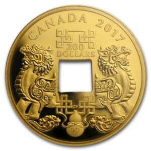 2017 $200 Feng Shui Gold Coin Reverse