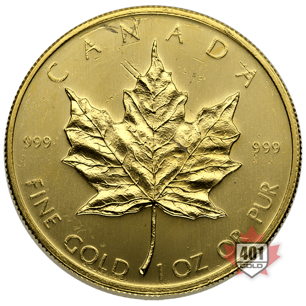 1 oz Gold Maple Leaf Coin (Random Year pre 2014)