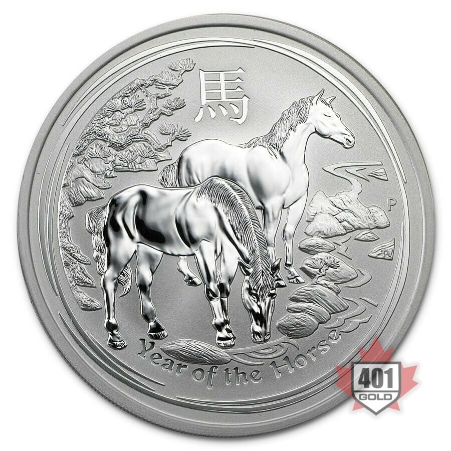 2014 Year of the Horse $8 5 oz Pure Silver Coin