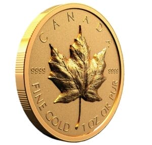 2022 $200 gold maple leaf ultra high relief side