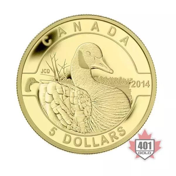 2013 $5 O Canada: Canada Goose Gold Coin