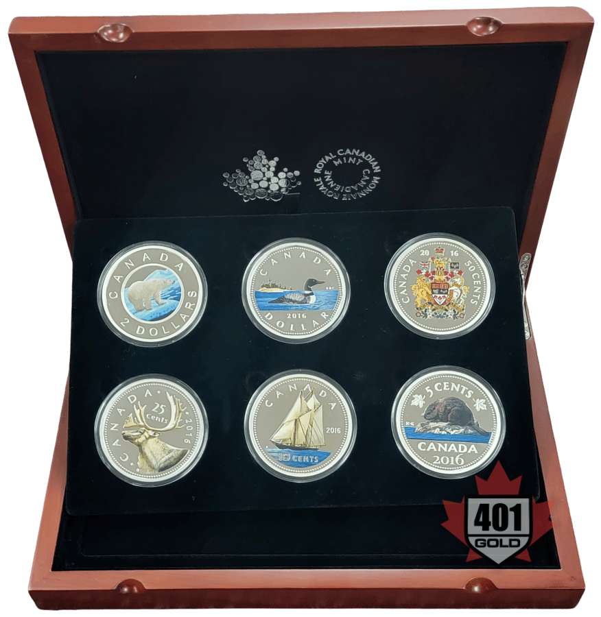 2016 5oz Big Coin Silver 6 Coin Set