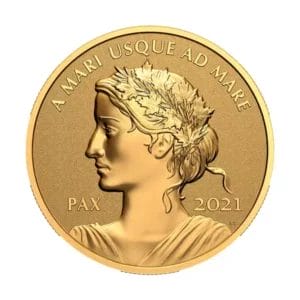 2021 $200 Peace Dollar Pure Gold Coin 0.99999 Reverse
