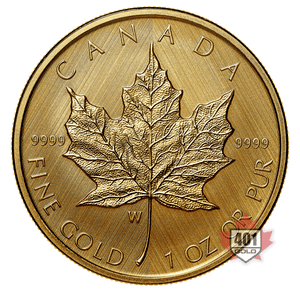 2021 Manitoba Gold Maple Leaf 1oz $50 Reverse