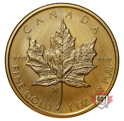 2021 Manitoba Gold Maple Leaf 1oz $50 Reverse