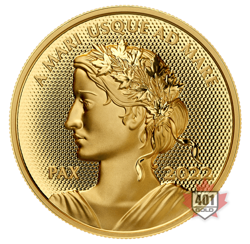 2022 $200 Peace Dollar Pure Gold Coin Reverse