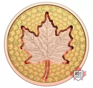 2022 $200 Super Incuse 2oz Gold Maple Leaf