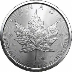 1oz 2023 Platinum Maple Leaf Coin Reverse
