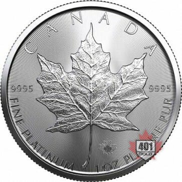 1oz 2023 Platinum Maple Leaf Coin Reverse