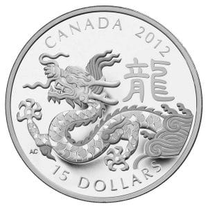 2012 $15 Year of the Dragon Reverse