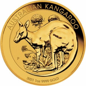 2021 1 oz Kangaroo Gold Coin Reverse